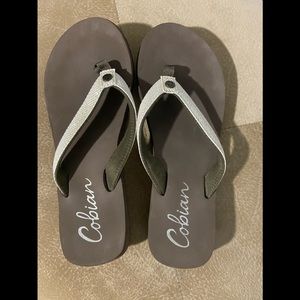 Cobian flip flops, like new, worn one time, too small for me.